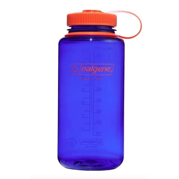 Nalgene 32 fl oz (2PACK) Plastic Narrow Mouth Water Bottle(Pastel Green/Periwink - Picture 4 of 4